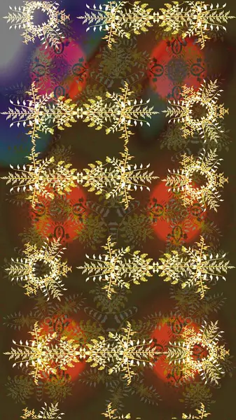 Raster kar taneleri arka planda. Soyut kar taneleri arkaplanda izole edilmiş düz dizayn. Kar tanesi rengarenk desen. Raster illüstrasyonu. Kar taneleri deseni.