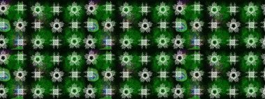 Sihirli yeşil, siyah ve mavi tatil soyut arka plan yıldız ve düşen kar taneleri. Noel yeşili, siyah ve mavi. Raster illüstrasyonu.