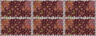 Doodle unsurları. Sorunsuz çiçek deseni kaydırma kağıt, davet, el ilanı, afiş veya Web sitesi Web sitesi arka plan duvar kağıdı için kullanılabilir. Elle çizilmiş Raster illüstrasyon.