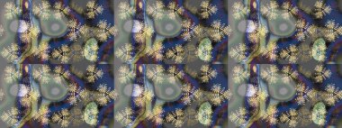 Renkli kar taneleri Raster çizimi. Güzel bir kış süsü. Raster grisi, nötr ve kahverengi kar tanelerinden izole edilmiş..