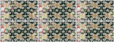 Raster illüstrasyonu. Güzel kumaş deseni. Hoş bir çiçek geçmişi var. Küçük bir çiçekte kusursuz desen.