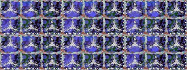 Mor renkli çiçekler. Renkli Bahar Temalı Kusursuz Arkaplan. Düz Çiçek Elementleri Tasarımı. Raster illüstrasyonunda kusursuz çiçek deseni.