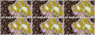 Nazik, sevimli çiçek arkaplanı. Kahverengi renkli çiçekler. Raster çiçek desenli ve çiçekli..