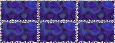 Ultraviyole kumaş deseni. Organik motif arka planı. Raster illüstrasyonu. Kusursuz desen.