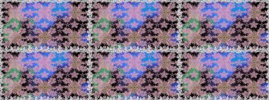 Renkli Bahar Temalı Kusursuz Arkaplan. Düz Çiçek Elementleri Tasarımı. Raster illüstrasyonunda kusursuz çiçek deseni. Tarafsız renklerde çiçekler.