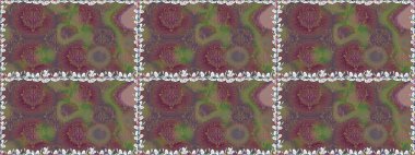 Raster illüstrasyonu. Renkli çiçekler. Küçük çiçekte sevimli çiçek deseni var..