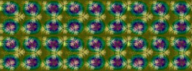 Raster illüstrasyonundaki çiçek desenli çizim. Raster illüstrasyonu. Yeşil renklerde. Güzel kumaş deseni.