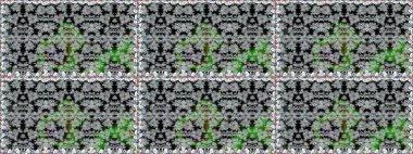 Şekillendirilmiş çiçeklerle kusursuz desen. Çiçek deseni duvar kağıdı, desen dolguları ve web sayfası arka planı için kullanılabilir. Süslü zentangılsız desen, soyut çiçeklerle süslenmiş..