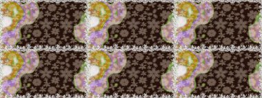 Davet ve kartpostal tasarımı için dekoratif çiçek öğeleri. Şekil TEKSTIL. Poster veya kapak için arka plan. Şirin zarif çiçekler Raster resim. Yaprakları ile Seamless Modeli.