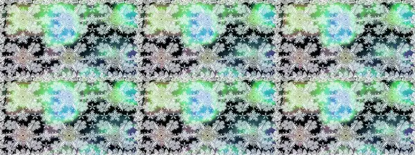 Tarafsız renklerde. Raster illüstrasyonu. Çiçek buketleriyle klasik tarzda kusursuz desen.