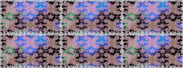 Renkli Bahar Temalı Kusursuz Arkaplan. Düz Çiçek Elementleri Tasarımı. Raster illüstrasyonunda kusursuz çiçek deseni. Tarafsız renklerde çiçekler.