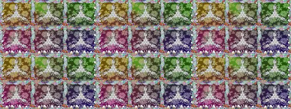 Suluboya stilinde tarafsız renklerde çiçekler. Suluboya kusursuz desen. Çiçek izi.