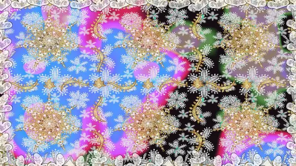 Raster illüstrasyonu. Oriental raster klasik nötr ve altın desenli. Kusursuz soyut arkaplan.