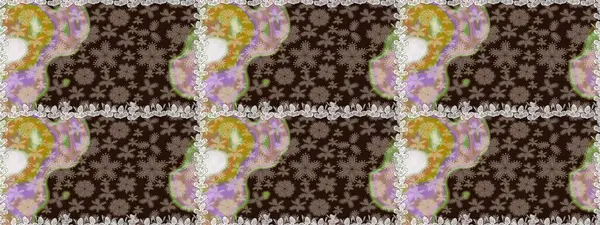 Davet ve kartpostal tasarımı için dekoratif çiçek öğeleri. Şekil TEKSTIL. Poster veya kapak için arka plan. Şirin zarif çiçekler Raster resim. Yaprakları ile Seamless Modeli.