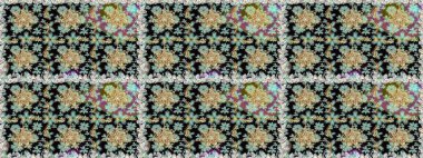 Tarafsız renklerde, altın elementlerle pürüzsüz bir desen. Şam tasarım için kusursuz desen.