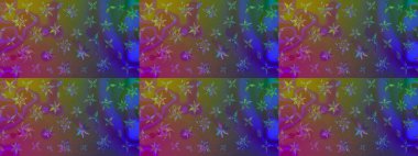 Raster Illustrasyon 'daki Çiçek Deseni' nin son moda çizimi. Güzel kumaş deseni. Düz Çiçek Elementleri Tasarımı. Renkli Yaz Teması çizim şablonu.