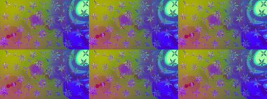 Raster illüstrasyonu. Moda arka planında parlak buketler. Eski usul küçük çiçekli şirin bir eskiz deseni. Kumaş, duvar kâğıdı ve kağıda yazdırmak için gelişen arkaplan.