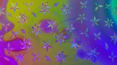 Mor renkli güzel bir tekstil. Suluboya çiçekli çiçek deseni. Raster illüstrasyonu.