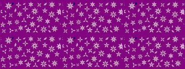 Çiçekli çiçek deseni, suluboya. Raster illüstrasyonu. Renkli Bahar Teması eskiz kalıbı. Düz Çiçek Elementleri Tasarımı. Mor renkte çiçekler.