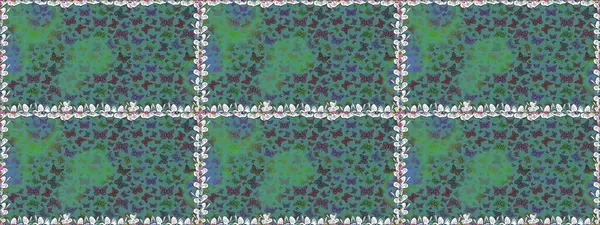 Mavi renkli resimler, tropik kelebeklerle birlikte. Raster Kelebekleri deseni. Soyut, pürüzsüz bir arkaplan. Duvar kağıtları, web sayfası arkaplanları, yüzey dokuları, tekstil için mükemmel..