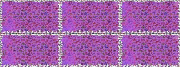 Kart, Davetiye ve Yazdırma için Basit Güzel Kalıp. Renkli Kelebeklerle Bahar Arkaplanı. Güzel Kelebek Siluetleriyle Moda Dekorasyonu. Güveli Raster Arkaplanı.