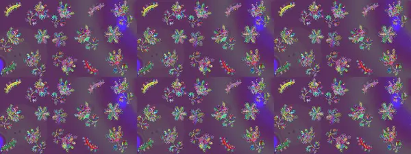 Mor, gri ve mor kar taneleri. Noel ve yeni yıl moda baskıları için tatil tasarımı. Kar tanelerinin soyut arkaplanlı Noel şablonu. Raster illüstrasyonu.