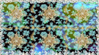 Altın elementlerle nötr renklerde altın desen. Raster geleneksel oryantasyon süsü. Kusursuz klasik altın desen.