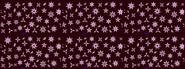 Renkli desenli eskiz deseni, kahverengi çiçekler ve dekoratif elementlerle. Kumaş, tekstil, duvar kağıdı baskısı için. Raster illüstrasyonu. Eskiz geçmişi. Antika retro tarzı.