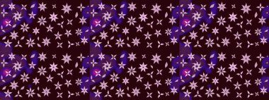 Raster illüstrasyonu. Güzel karalamalı çiçek desenli çizim. Güzel kumaş deseni. Küçük çiçekte sevimli çiçek deseni var..