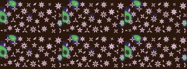 Küçük çiçekteki sevimli çiçek deseni. Güzel kumaş deseni. Raster illüstrasyonu. Güzel karalamalı çiçek deseni çiz..