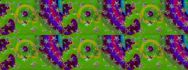 Raster illüstrasyonu. Çiçekli tebrik kartı. Çiçek arkaplan. Suluboya çiçek buketi. Yeşil renklerde. Doğum günü kartı ya da düğün davetiyesi.