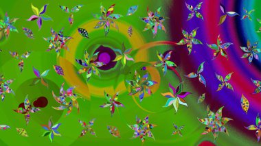 Yazdır. Raster çiçekli arka plan. Düz Çiçek Elementleri Tasarımı. Güzel kumaş deseni. Renkli Yaz Temalı eskiz kalıbı. Güzel çizim şekli..