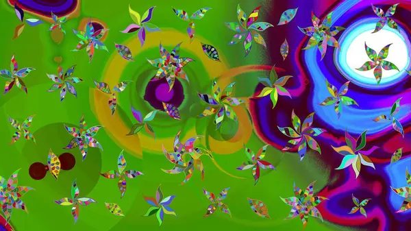 Güzel kumaş deseni. Düz Çiçek Elementleri Tasarımı. Yazdır. Raster çiçekli arka plan. Renkli Yaz Temalı eskiz kalıbı. Güzel çizim şekli..