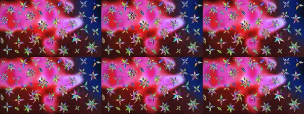 Raster düz çiçek çizim deseni. Hediye ambalaj kağıdı, tebrik kartları, posterler ve pankart tasarımı. Kahverengi renkte çiçekler.