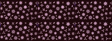 Tony 'nin kumaş kalıbını çiz. Modaya uygun kumaş deseni. Raster illüstrasyonu. Küçük çiçekte sevimli çiçek deseni var..