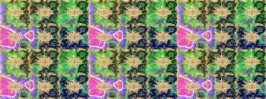 Yeşil renkte çizim deseni. Doğu tarzı arabesk tarzında altın elementler. Raster Golden eskiz kalıbı. Altın desenli bukleler çiz.