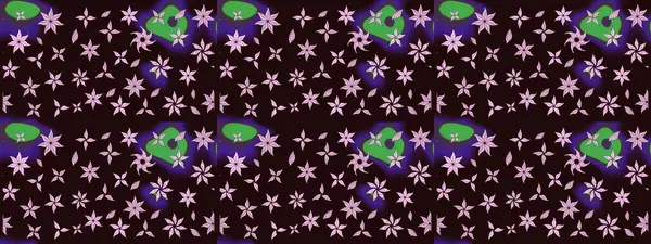 Raster düz çiçek çizim deseni. Kahverengi renkli çiçekler. Tasarım hediye paketi, tebrik kartları, posterler ve afiş tasarımı.