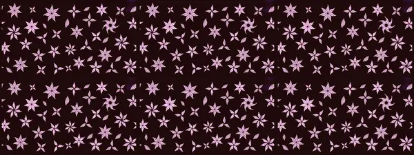 Tekstil tasarımı için geleneksel Raster çiçek buketi kahverengi renkli. Üzerinde gelincikler ve vadi zambakları olan renkli çiçek desenli nakış..