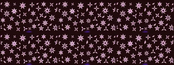 Kahverengi renkli bitkilerden oluşan parlak çiçekli çizim deseni.