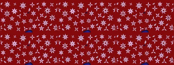 Klasik çiçek tasarımı elementleri. Raster illüstrasyonu. Kırmızı kıvırcık çiçekler kırmızı renkte şekillenir.