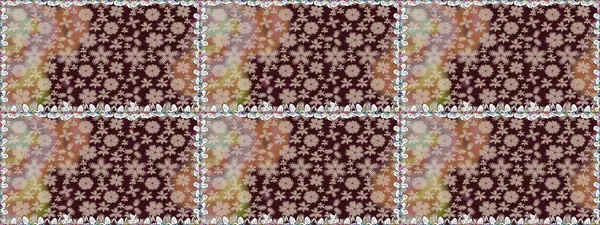 Kabile sanatı boho baskısı, klasik çiçek arkaplanı. Soyut etnik raster kusursuz desen. Arkaplan dokusu, duvar kağıdı, kahverengi renkli çiçek teması.