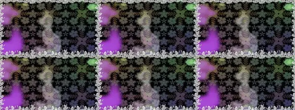 Siyah renkli çiçekler. Raster illüstrasyonu. Tropik, dikişsiz çiçek deseni..