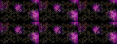 Siyah, kahverengi ve gri renkli kristal kar taneleri. Raster illüstrasyonu.