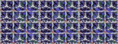 Renkli Bahar Temalı Kusursuz Arkaplan. Mor renkli şirin çiçek deseni. Raster Modaya uygun kumaş deseni. Düz Çiçek Elementleri Tasarımı.