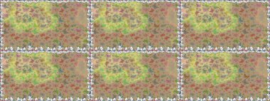 Raster illüstrasyonu. Davetiye, kart ve parmak izi için basit kadınsı bir model. Kusursuz. Bej arka planda kelebek.