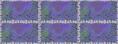 Web sayfası geçmişleri, duvar kağıtları, tekstil ve yüzey dokuları için mükemmel. Kusursuz desen. Raster illüstrasyonu. Raster. Mor, nötr ve mavi arkaplandaki suluboya kelebeklerin.