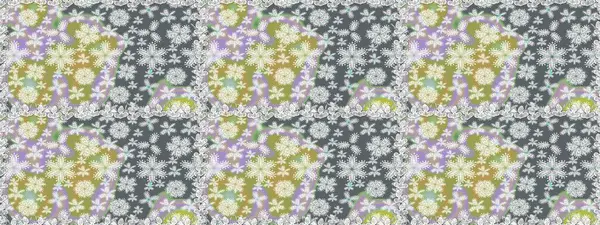 Suluboya tarzında gri renkli çiçekler. Gri renkli çiçeklerle kusursuz çiçek deseni.