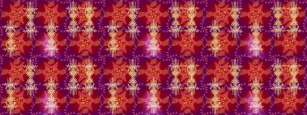 Yuvarlak raster kar tanesi. Raster illüstrasyonu. Soyut kış kırmızı, mor ve pembe süslemeler. Renkli arka planda izole tatlı kar taneleri. Güzel kar tanesi..