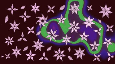 Küçük çiçekteki sevimli çiçek deseni. Kahverengi renkte çiçekler.