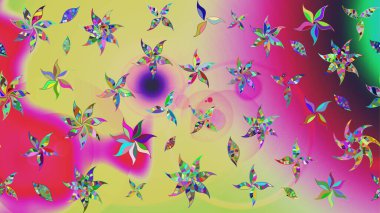 Küçük çiçekteki sevimli çiçek deseni. Tarafsız renklerde çiçekler.